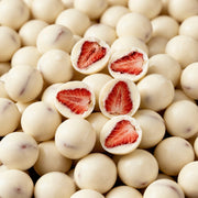 Fresas deshidratadas con chocolate blanco